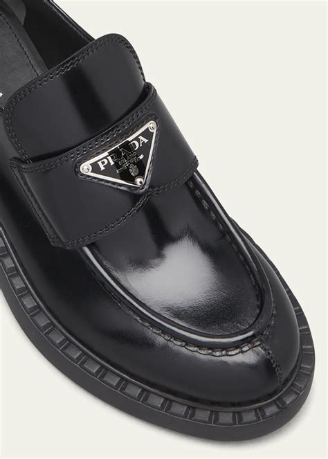 prada loafers triangle